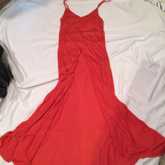 Guess orange long front slit tank top - Picture 3 of 3